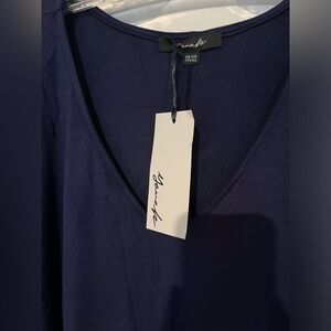NWT YanaK one size navy blue t-shirt dress.